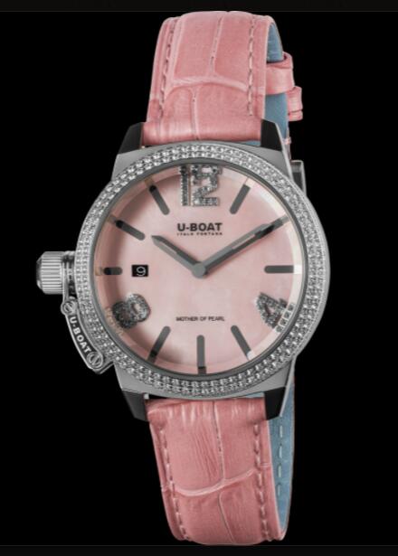 U-BOAT CLASSICO 38 Pink Mop Precious 8483 Replica Watch